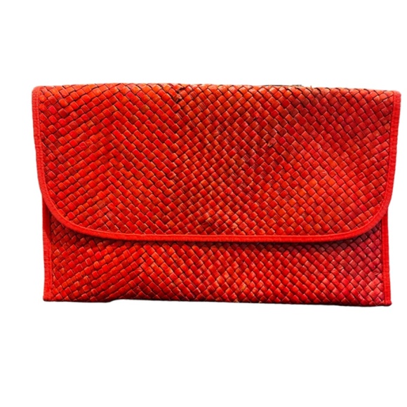 Mr. Ernest Handbags - Vintage Italian straw clutch
